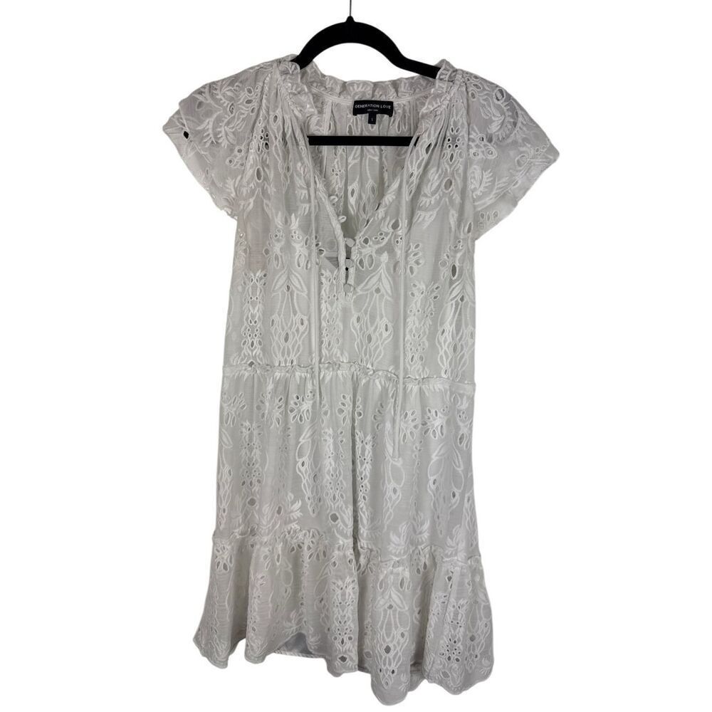 Generation Love White Eyelet Dress- Size S